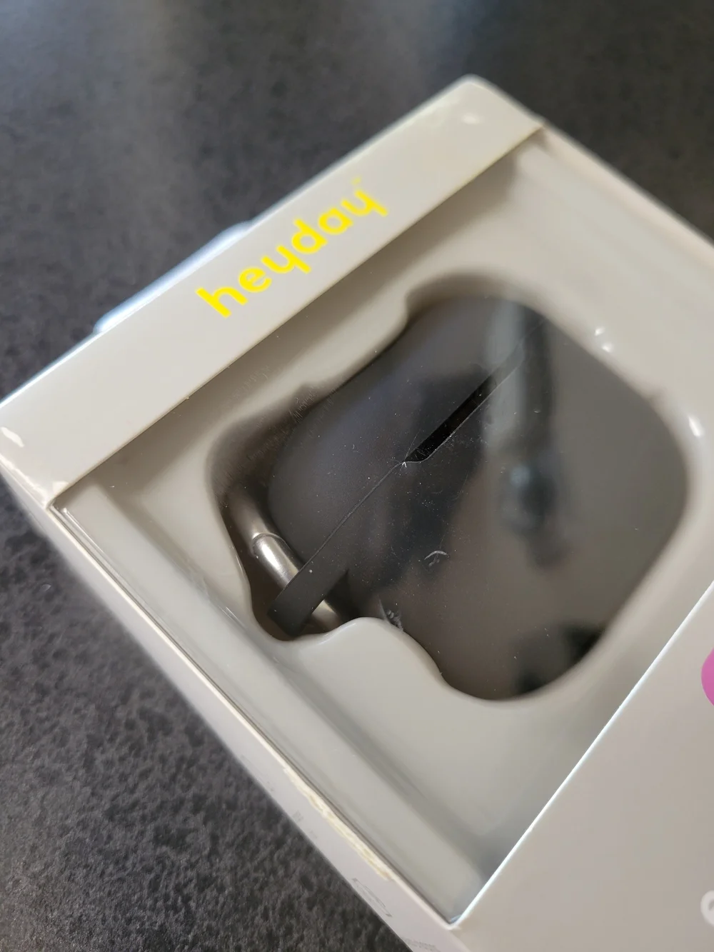 Heyday Airpods Earbud Case Soft Cover For Airpods Gen 4 W/ Clip Black New